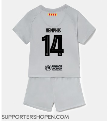 Barcelona Memphis Depay #14 Tredje tröja Barn 2022-23 Kortärmad (+ korta byxor)